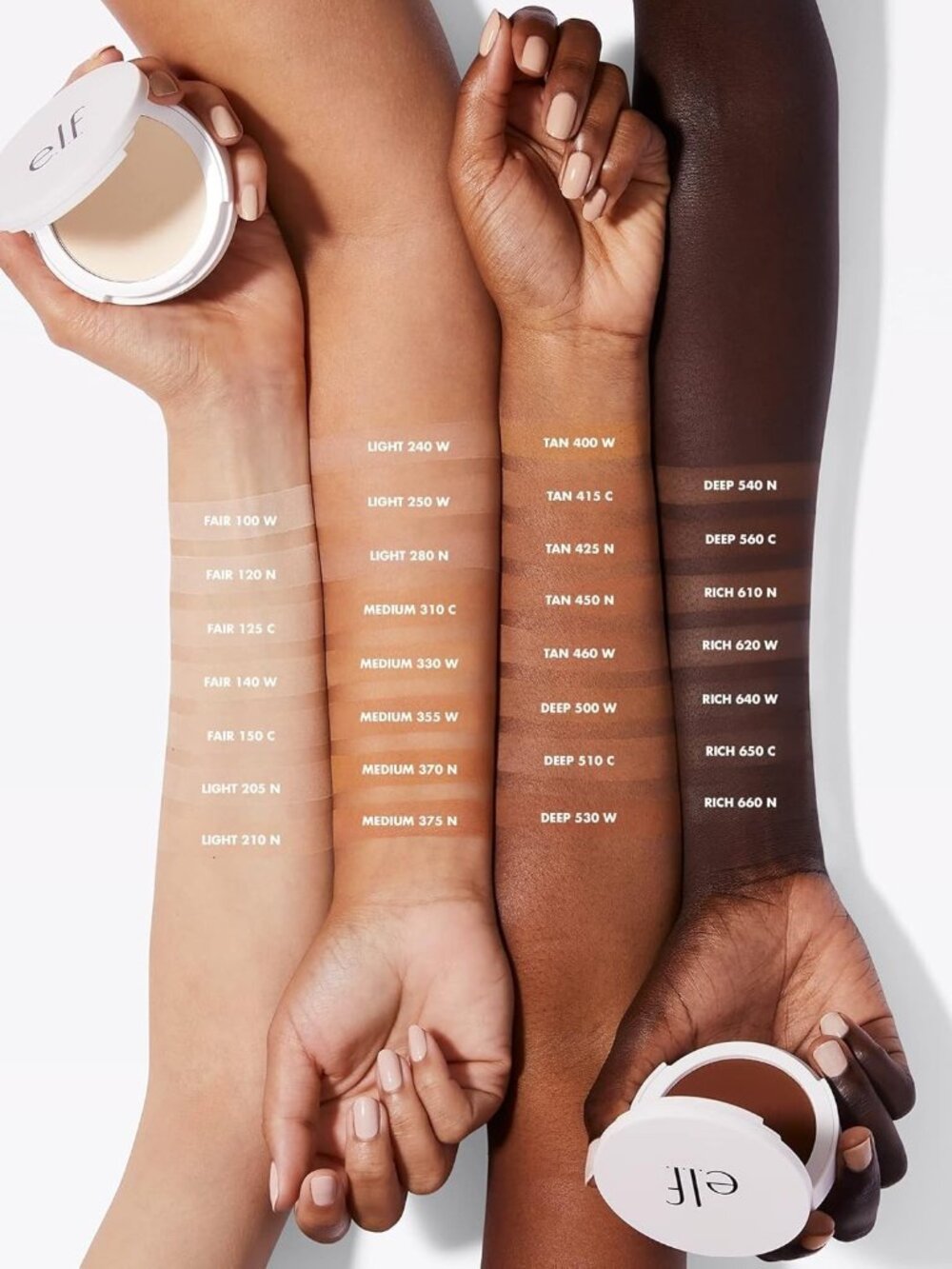 ELF Camo Powder Foundation Tan 460 W Matte Primer Infused Makeup Lightweight New - Picture 6 of 9